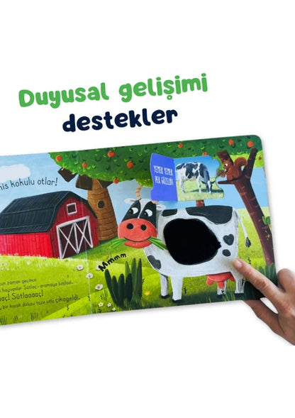 İlk Dokun Hisset Kitabım: Çiftliğe Dokun - Melek Dinçer