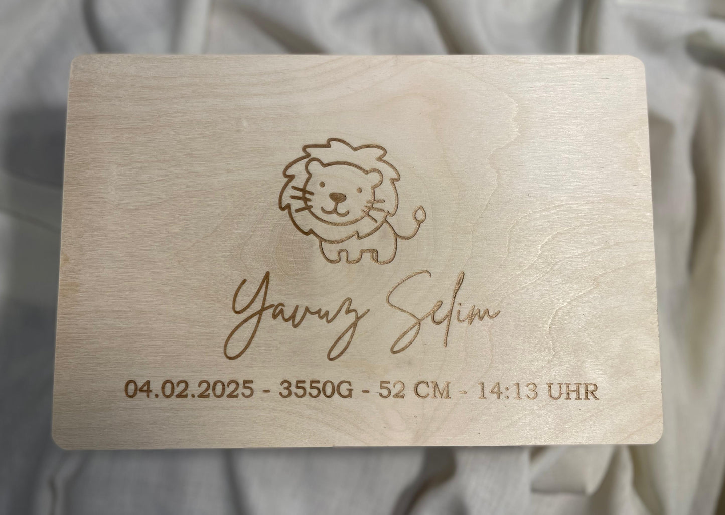 Holzkiste mit Deckel- Erinnerungsbox