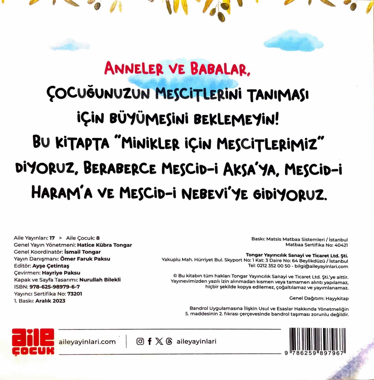 MINIKLER İÇİN MESCİTLERİMİZ