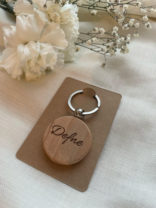 Schlüsselanhänger aus Holz